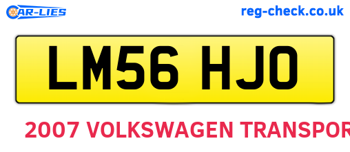 LM56HJO are the vehicle registration plates.