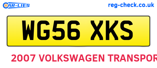 WG56XKS are the vehicle registration plates.