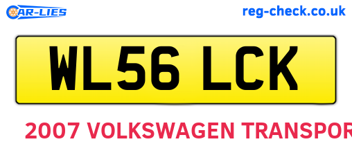 WL56LCK are the vehicle registration plates.