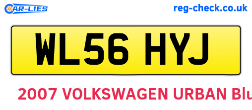 WL56HYJ are the vehicle registration plates.