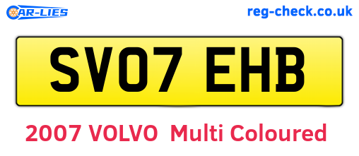 SV07EHB are the vehicle registration plates.