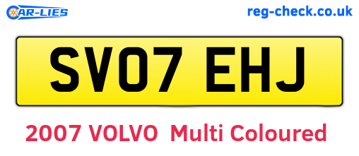 SV07EHJ are the vehicle registration plates.