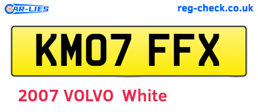 KM07FFX are the vehicle registration plates.