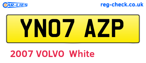 YN07AZP are the vehicle registration plates.