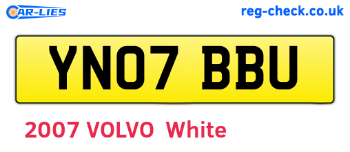 YN07BBU are the vehicle registration plates.