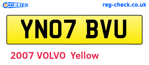 YN07BVU are the vehicle registration plates.