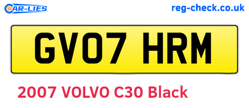 GV07HRM are the vehicle registration plates.