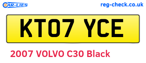 KT07YCE are the vehicle registration plates.