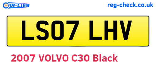 LS07LHV are the vehicle registration plates.