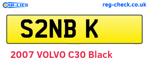S2NBK are the vehicle registration plates.