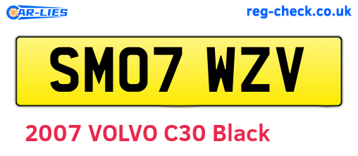 SM07WZV are the vehicle registration plates.