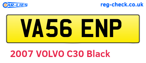 VA56ENP are the vehicle registration plates.