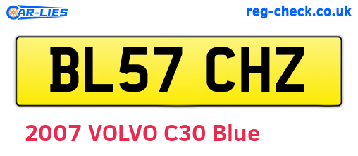 BL57CHZ are the vehicle registration plates.