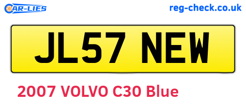 JL57NEW are the vehicle registration plates.