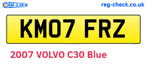 KM07FRZ are the vehicle registration plates.