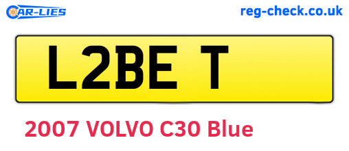 L2BET are the vehicle registration plates.