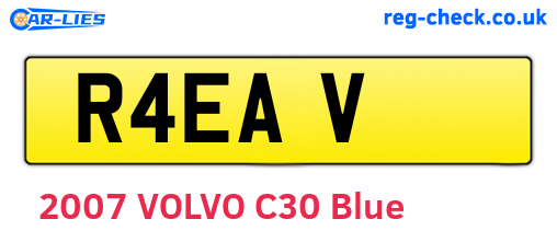 R4EAV are the vehicle registration plates.