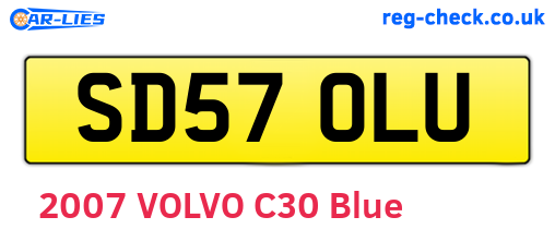 SD57OLU are the vehicle registration plates.