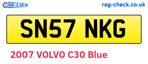 SN57NKG are the vehicle registration plates.