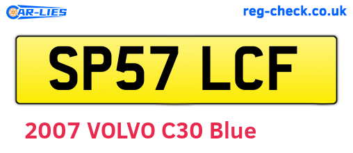 SP57LCF are the vehicle registration plates.