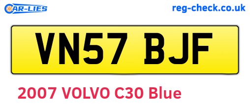 VN57BJF are the vehicle registration plates.