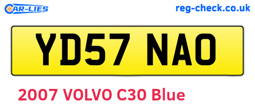 YD57NAO are the vehicle registration plates.