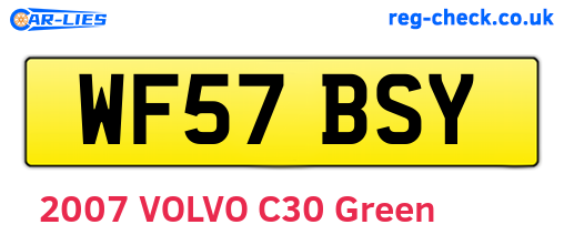 WF57BSY are the vehicle registration plates.
