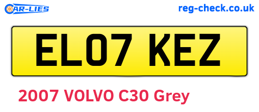 EL07KEZ are the vehicle registration plates.