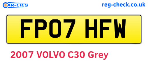 FP07HFW are the vehicle registration plates.
