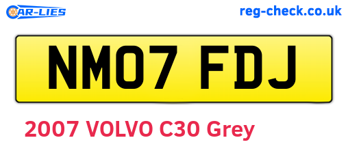 NM07FDJ are the vehicle registration plates.