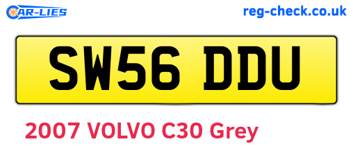 SW56DDU are the vehicle registration plates.