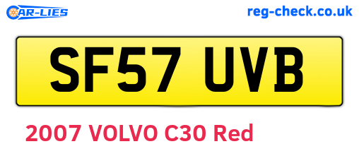 SF57UVB are the vehicle registration plates.