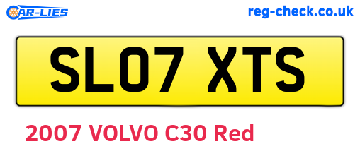 SL07XTS are the vehicle registration plates.
