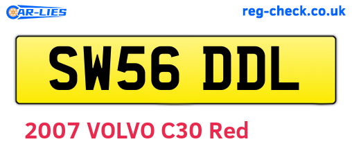 SW56DDL are the vehicle registration plates.