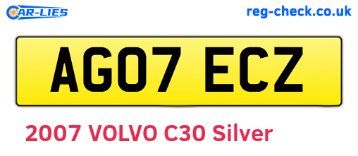 AG07ECZ are the vehicle registration plates.