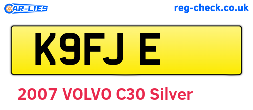 K9FJE are the vehicle registration plates.