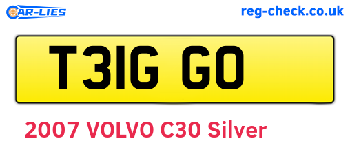 T31GGO are the vehicle registration plates.