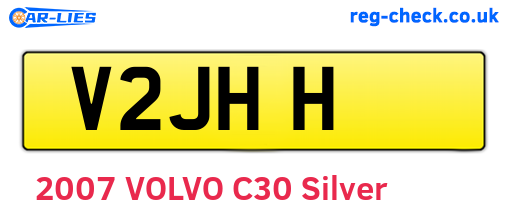 V2JHH are the vehicle registration plates.