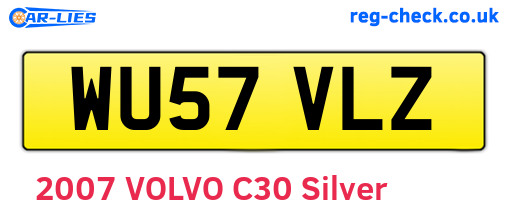 WU57VLZ are the vehicle registration plates.