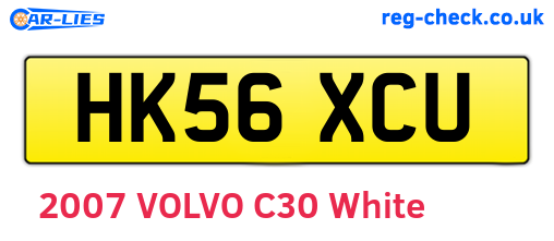 HK56XCU are the vehicle registration plates.