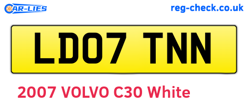LD07TNN are the vehicle registration plates.