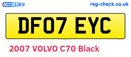 DF07EYC are the vehicle registration plates.