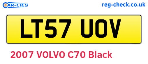 LT57UOV are the vehicle registration plates.