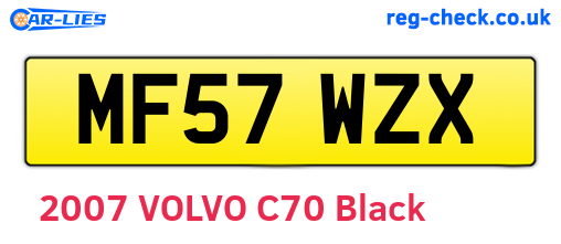 MF57WZX are the vehicle registration plates.