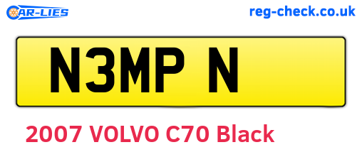 N3MPN are the vehicle registration plates.