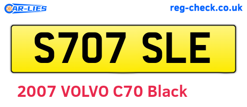 S707SLE are the vehicle registration plates.