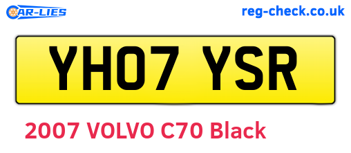 YH07YSR are the vehicle registration plates.