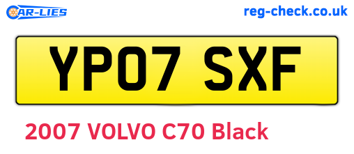 YP07SXF are the vehicle registration plates.