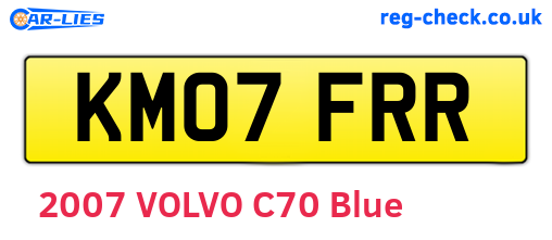 KM07FRR are the vehicle registration plates.
