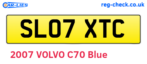 SL07XTC are the vehicle registration plates.